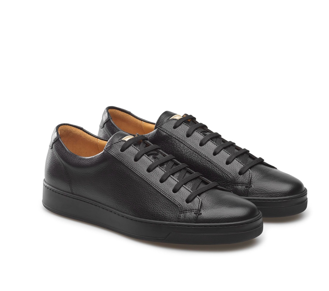 Leather Sneakers - Allen Grav Souple Nero